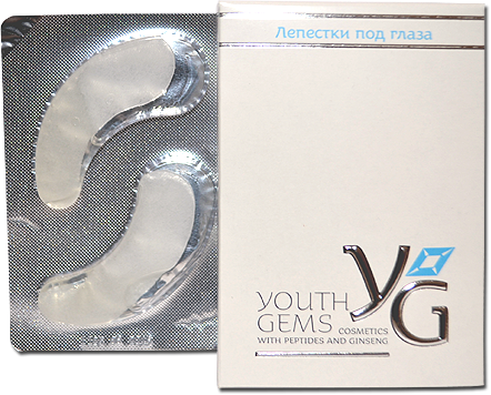 Youth Gems Лепестки для глаз с пептидами и женьшенем, 8 лепестков